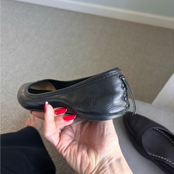 Frye Women's Black Leather Loafers - Picture 6 of 10